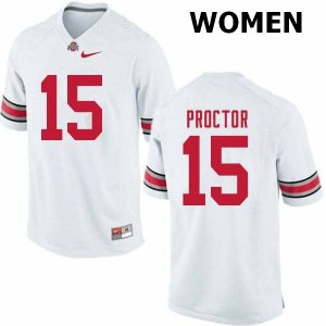 Women's Ohio State Buckeyes #15 Josh Proctor White Nike NCAA College Football Jersey March HTN0544RK